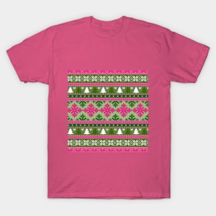 Christmas Sweater Knitted Pattern T-Shirt